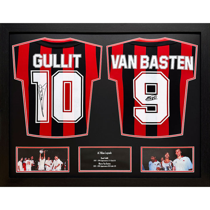 AC Milan 1988 Gullit & Van Basten Signed Shirts (Dual Framed) by AC Milan