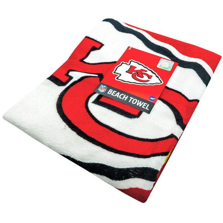 Kansas City Chiefs Stripe Towel by Kansas City Chiefs