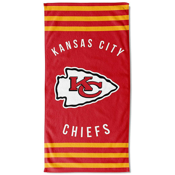 Kansas City Chiefs Stripe Towel by Kansas City Chiefs