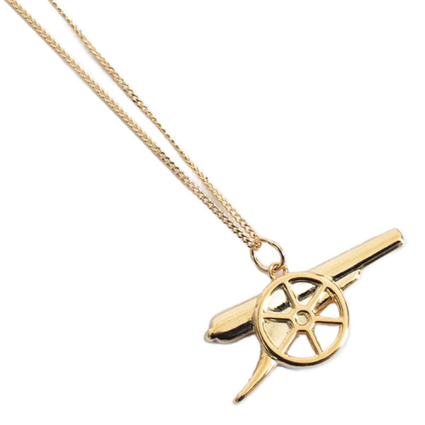 Arsenal FC 18ct Gold Plated on Silver Cannon Pendant & Chain by Football>Premier League>Arsenal FC