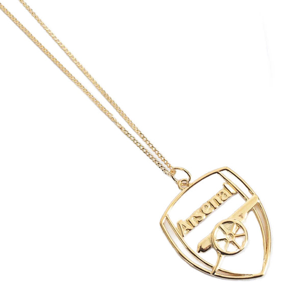 Arsenal FC 18ct Gold Plated on Silver Crest Pendant & Chain by Football>Premier League>Arsenal FC