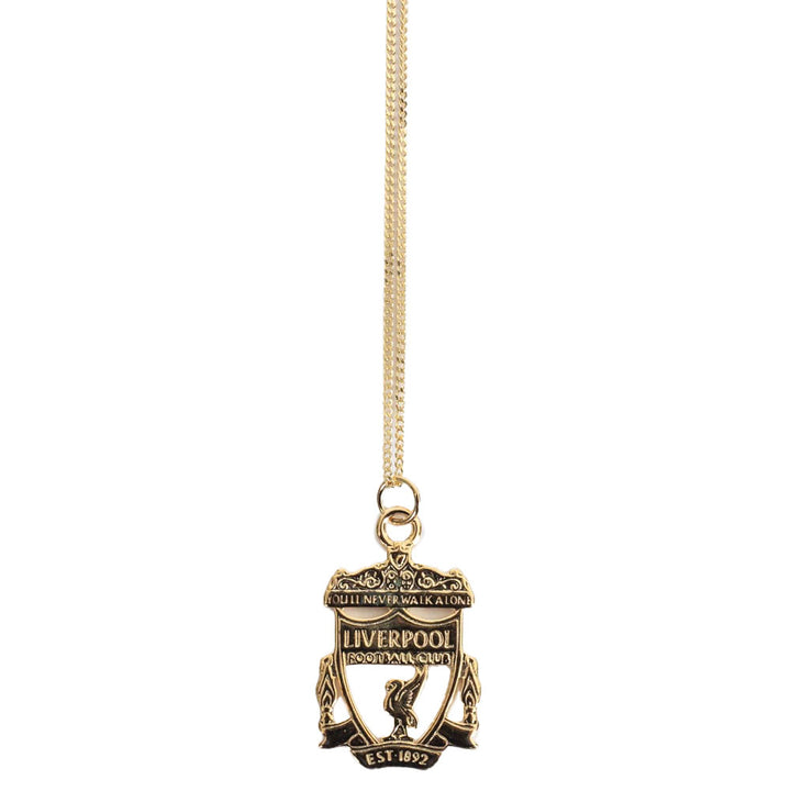 Liverpool FC 18ct Gold Plated on Silver Crest Pendant & Chain by Football>Premier League>Liverpool FC