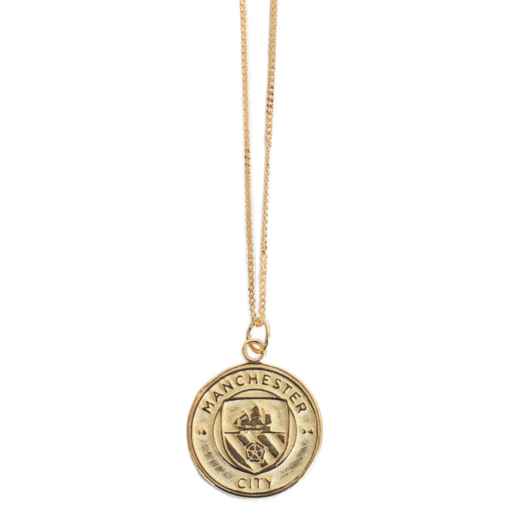 Manchester City FC 18ct Gold Plated on Silver Pendant & Chain by Football>Premier League>Manchester City FC