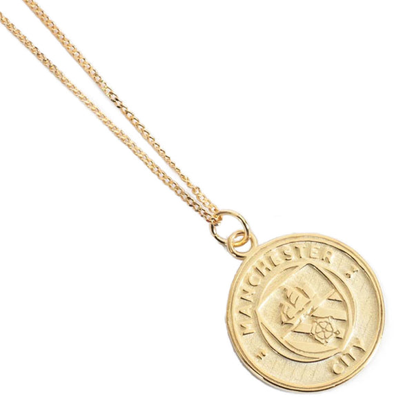 Manchester City FC 18ct Gold Plated on Silver Pendant & Chain by Football>Premier League>Manchester City FC