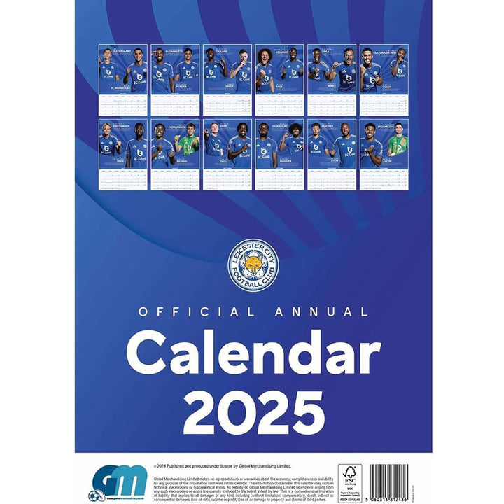 Leicester City FC A3 Calendar 2025 by Football>Premier League>Leicester City FC