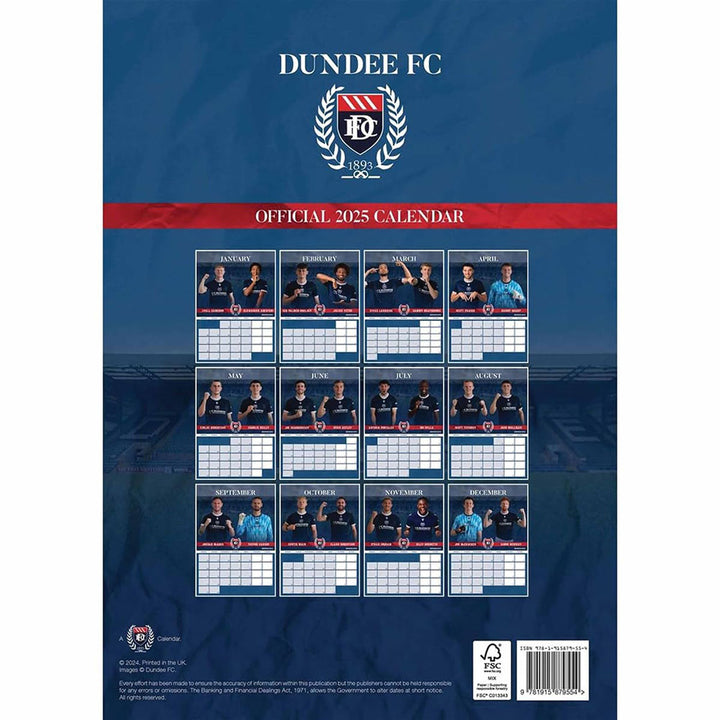 Dundee FC A3 Calendar 2025 by Football>European Leagues>Dundee United FC