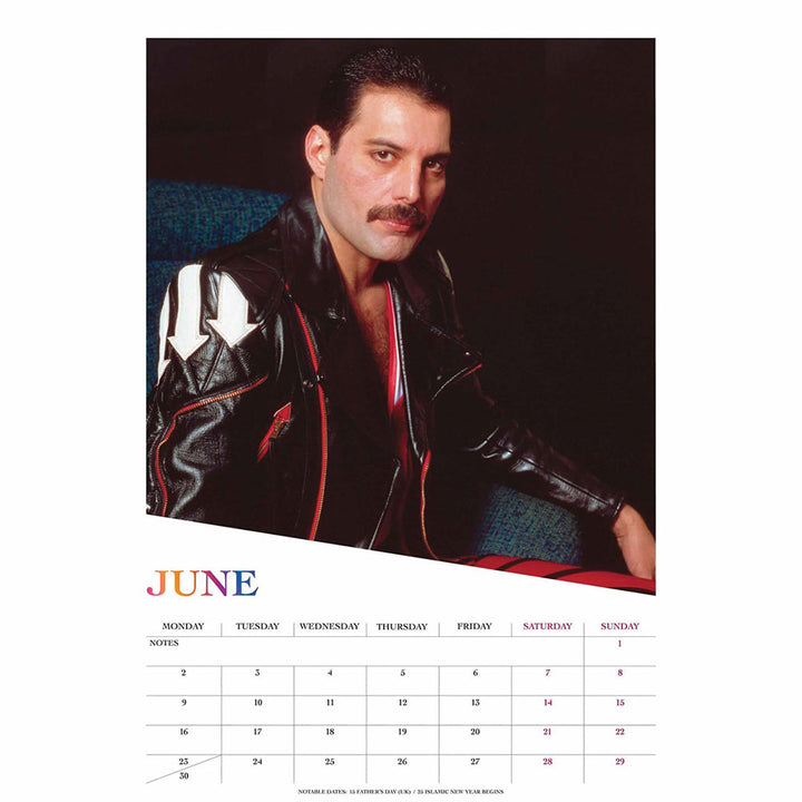 Freddie Mercury A3 Calendar 2025 by Entertainment>Music>Freddie Mercury