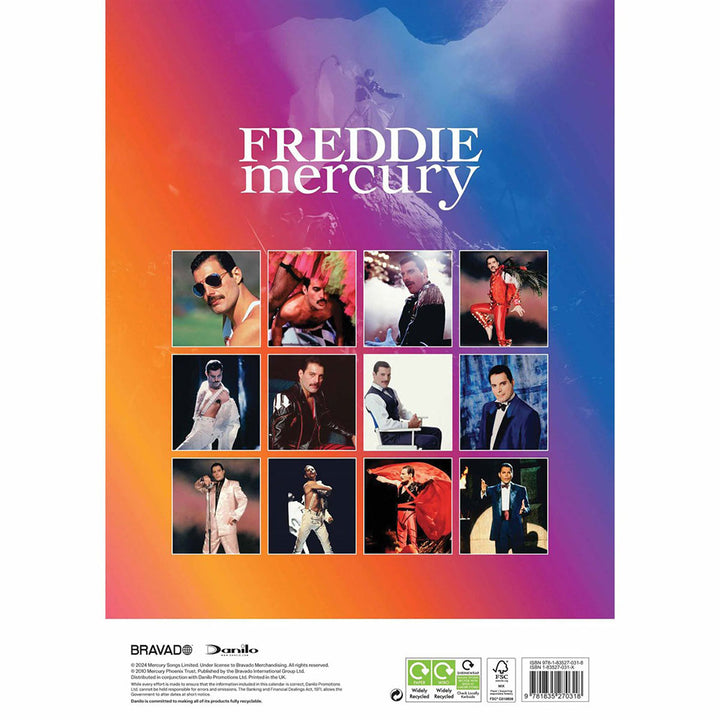 Freddie Mercury A3 Calendar 2025 by Entertainment>Music>Freddie Mercury