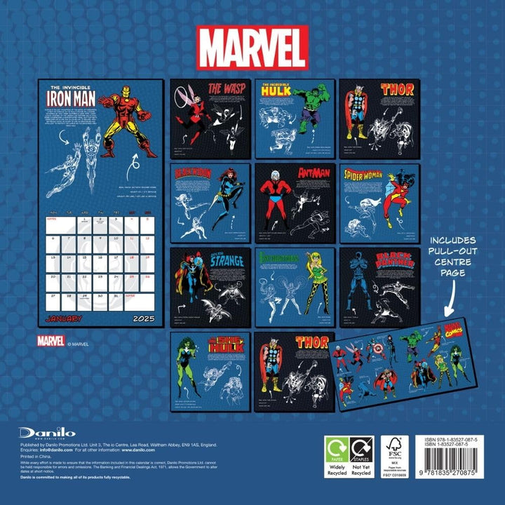 Marvel Comics Square Calendar 2025 by Entertainment>Movies>Marvel