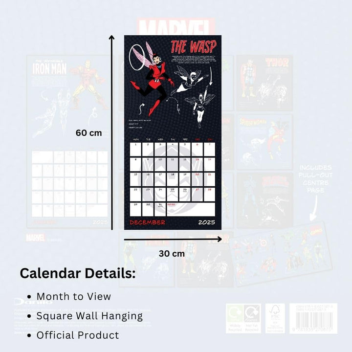 Marvel Comics Square Calendar 2025 by Entertainment>Movies>Marvel