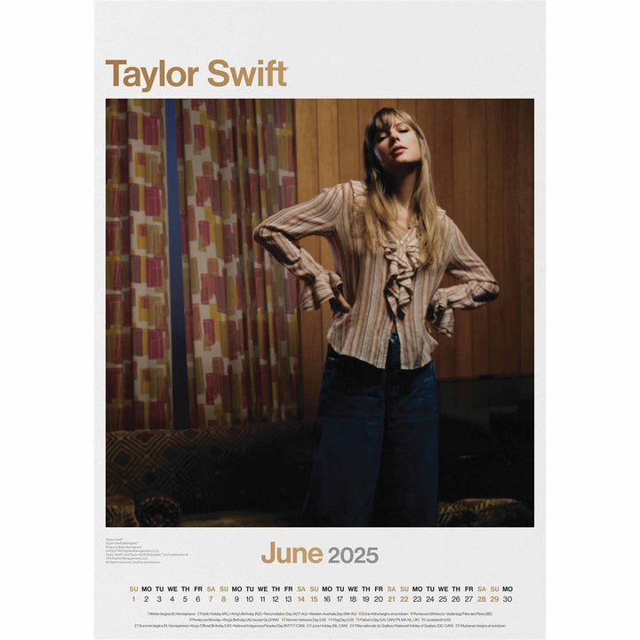 Taylor Swift A3 Calendar 2025 by Entertainment>Music>Taylor Swift