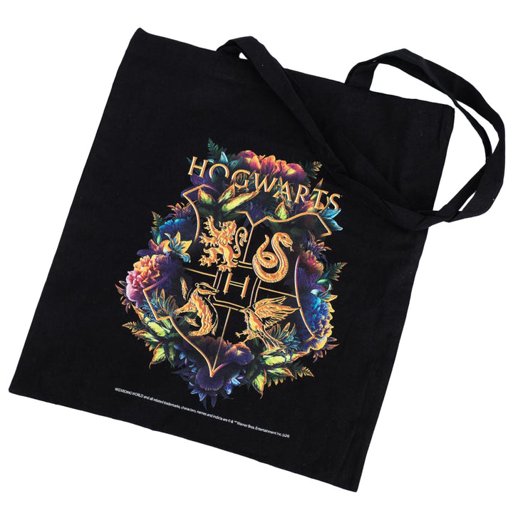 Harry Potter Hogwarts Crest Canvas Tote Bag by Entertainment>Movies>Harry Potter