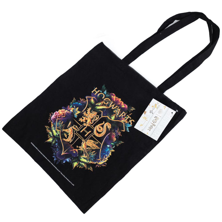 Harry Potter Hogwarts Crest Canvas Tote Bag by Entertainment>Movies>Harry Potter