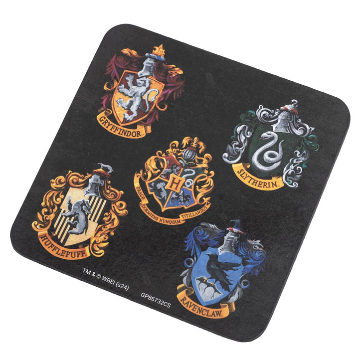 Harry Potter Colourful Crest Mug & Coaster Set by Entertainment>Movies>Harry Potter