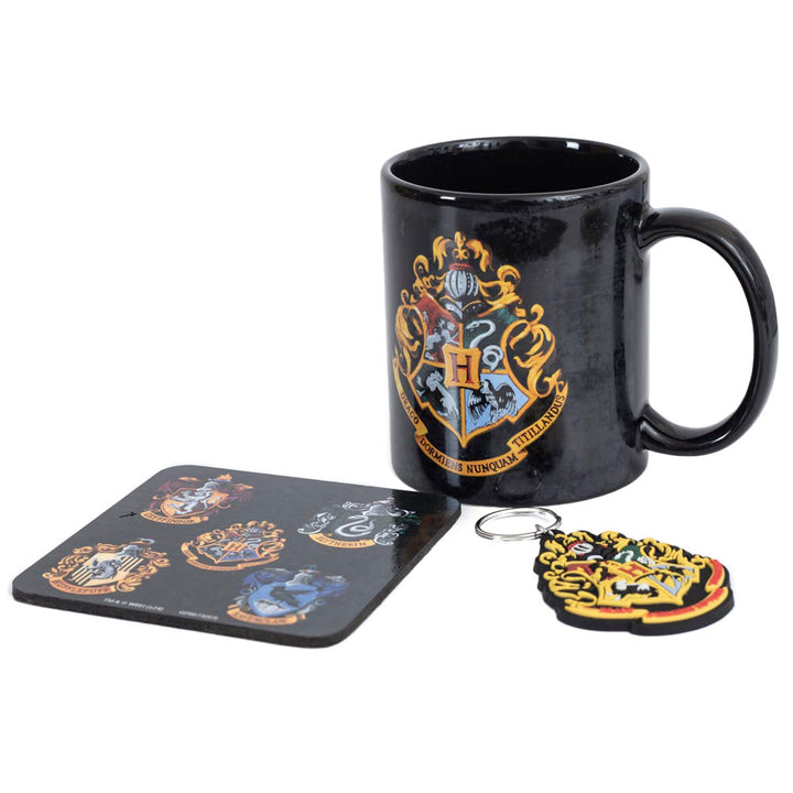 Harry Potter Colourful Crest Mug & Coaster Set by Entertainment>Movies>Harry Potter