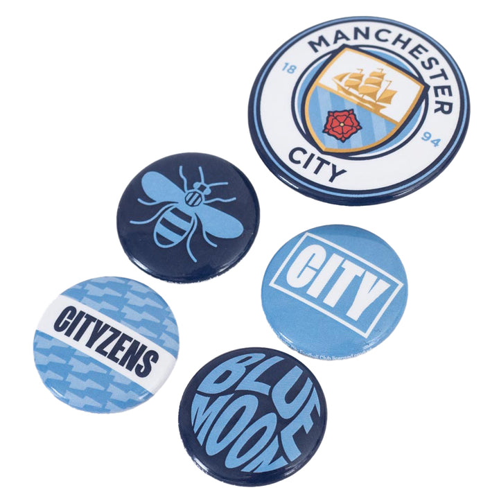 Manchester City FC Button Badge Set by Football>Premier League>Manchester City FC