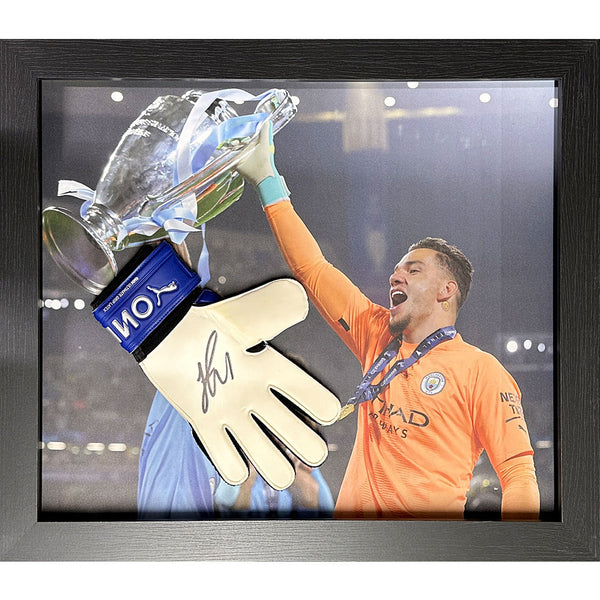 Manchester City FC Ederson Signed Glove (Framed) by Football>Premier League>Manchester City FC