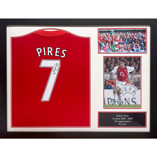 Arsenal FC Pires Signed Shirt (Framed) by Football>Premier League>Arsenal FC