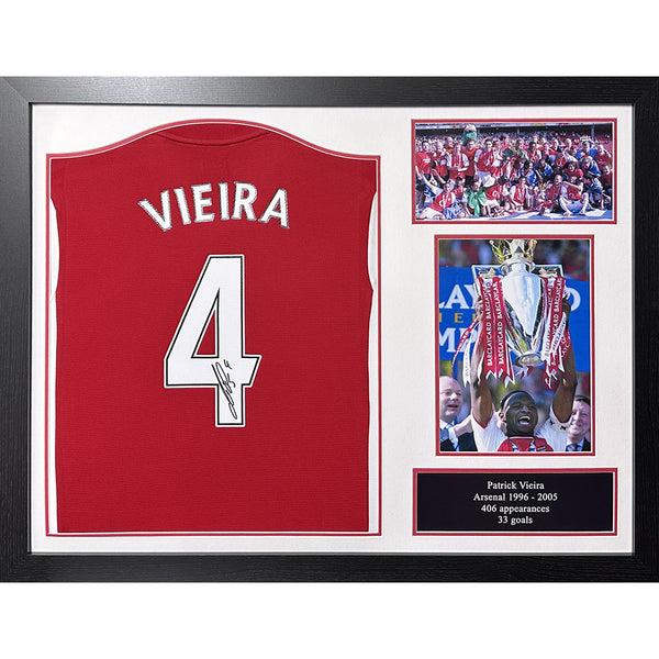 Arsenal FC Vieira Signed Shirt (Framed) by Football>Premier League>Arsenal FC