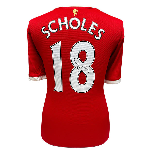 Manchester United FC Scholes Signed Shirt by Football>Premier League>Manchester United FC