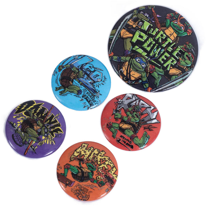 Teenage Mutant Ninja Turtles Button Badge Set by Entertainment>TV Series>Teenage Mutant Ninja Turtles