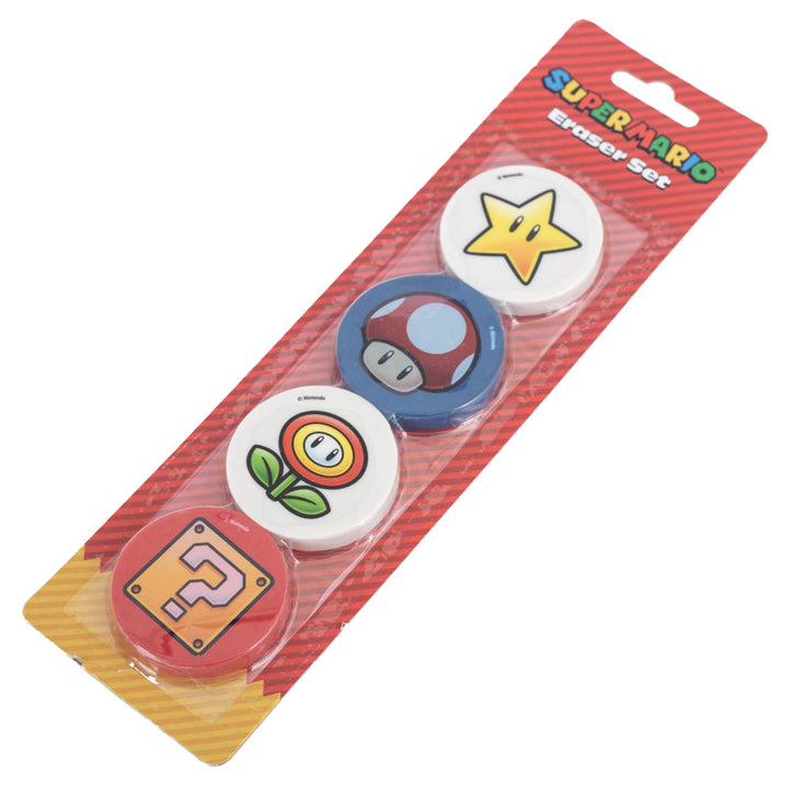 Super Mario 4pk Eraser Set by Entertainment>Gaming>Super Mario