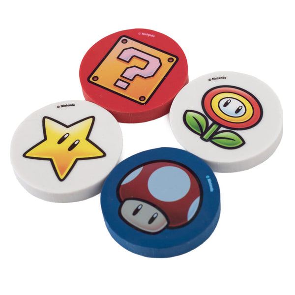 Super Mario 4pk Eraser Set by Entertainment>Gaming>Super Mario