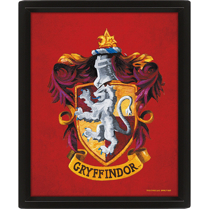 Harry Potter Gryffindor Framed 3D Picture by Entertainment>Movies>Harry Potter