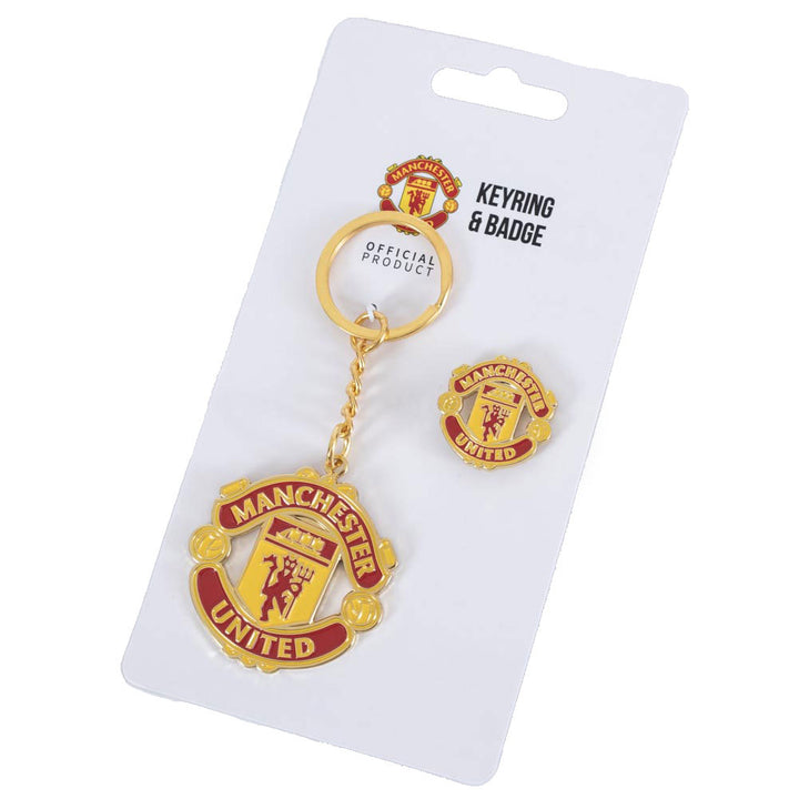 Manchester United FC Keyring & Badge Set by Football>Premier League>Manchester United FC