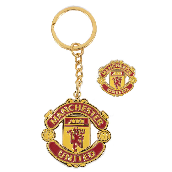 Manchester United FC Keyring & Badge Set by Football>Premier League>Manchester United FC