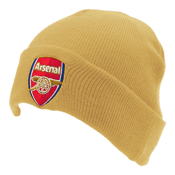 Arsenal FC Gold Cuff Beanie by Football>Premier League>Arsenal FC