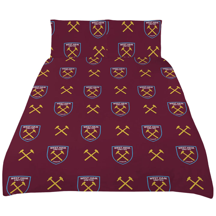 West Ham United FC Colour Split King Duvet Set by Football>Premier League>West Ham United FC