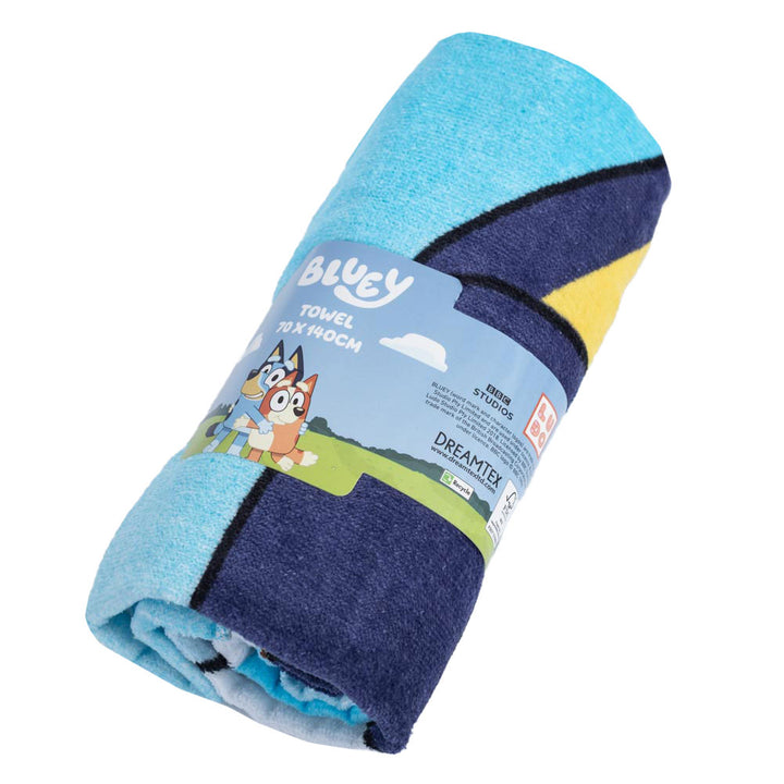 Bluey Wave Towel by Entertainment>TV Series>Bluey