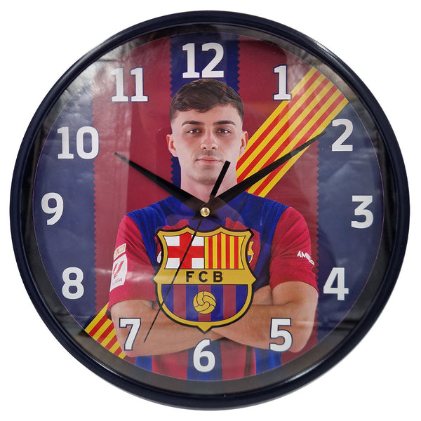 FC Barcelona Pedri Wall Clock by Football>European Leagues>FC Barcelona