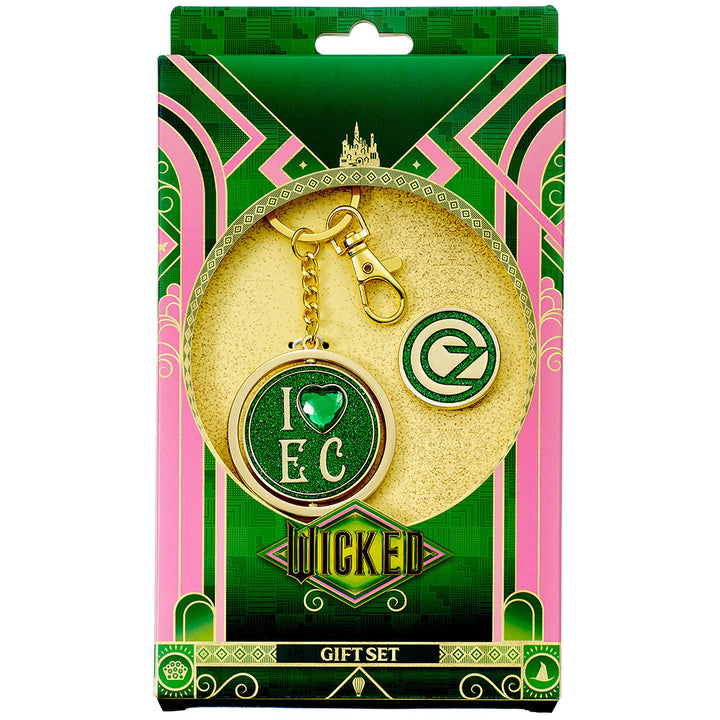 Wicked I Love Emerald City Keyring & Badge Set by Entertainment>Movies>Wicked