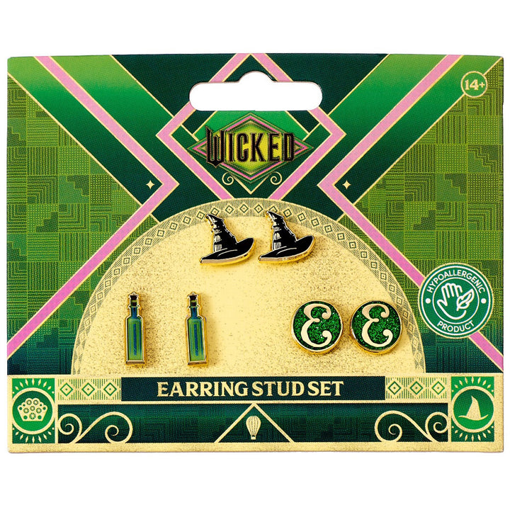 Wicked Elphaba Stud Earrings Set by Entertainment>Movies>Wicked