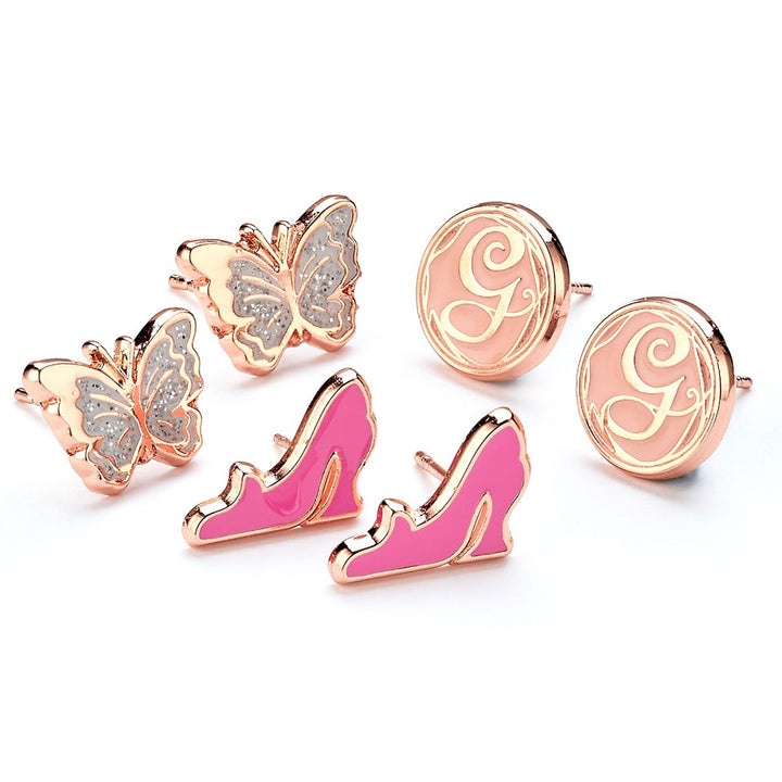 Wicked Glinda Stud Earrings Set by Entertainment>Movies>Wicked