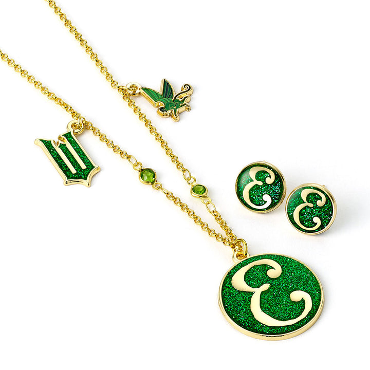 Wicked Gold Plated Elphaba Necklace & Earrings by Entertainment>Movies>Wicked