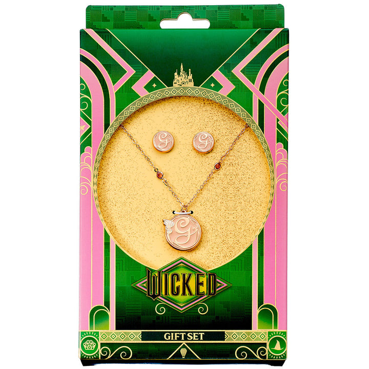 Wicked Rose Gold Plated Glinda Necklace & Earrings by Entertainment>Movies>Wicked