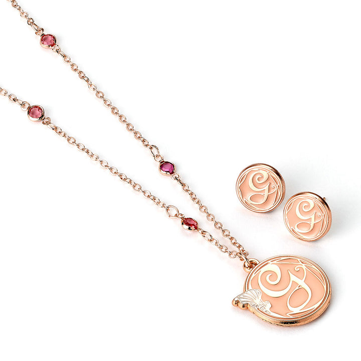 Wicked Rose Gold Plated Glinda Necklace & Earrings by Entertainment>Movies>Wicked