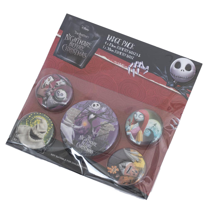 The Nightmare Before Christmas Button Badge Set by Entertainment>Movies>Nightmare Before Christmas