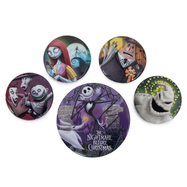 The Nightmare Before Christmas Button Badge Set by Entertainment>Movies>Nightmare Before Christmas