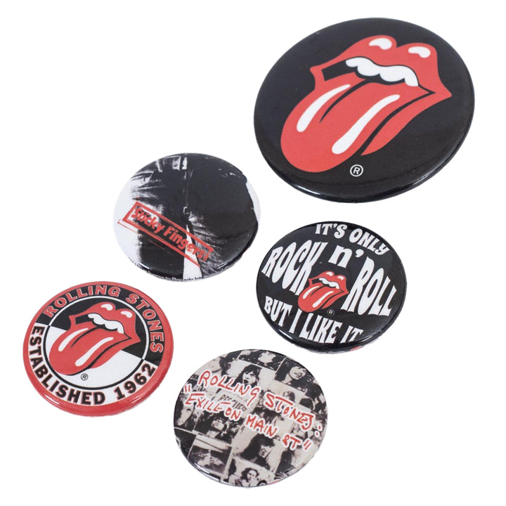 The Rolling Stones Classic Button Badge Set by Entertainment>Music>The Rolling Stones