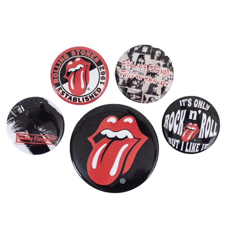 The Rolling Stones Classic Button Badge Set by Entertainment>Music>The Rolling Stones