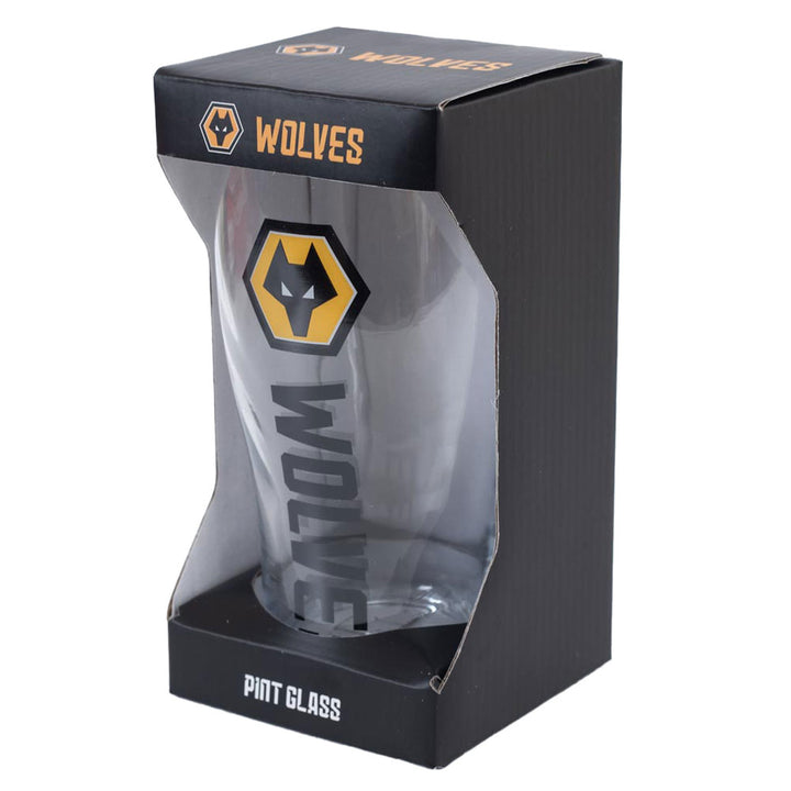 Wolverhampton Wanderers FC Tulip Pint Glass by Football>Premier League>Wolverhampton Wanderers FC