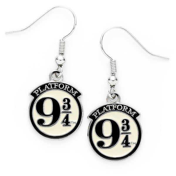 Harry Potter Silver Plated 9 & 3 Quarters Hook Earrings