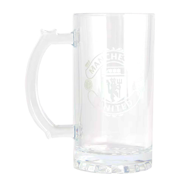 Manchester United FC Mono Crest Stein Glass Tankard