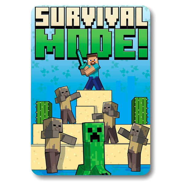 Minecraft Survival Mode Fleece Blanket