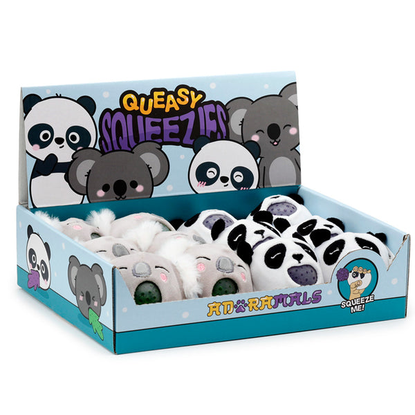 Queasy Squeezies Fidget Toy - Adoramals Zoo Panda & Koala TY751-0