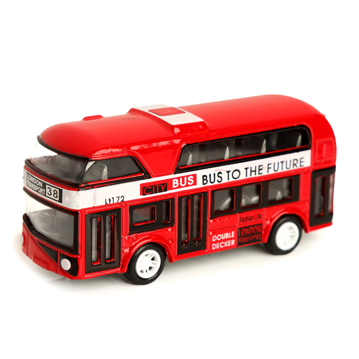 Pull Back Action Toy - Red City Bus TY776A-0